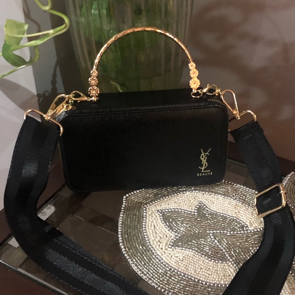 Yves Saint Laurent Beaute Makeup  Cosmetics Hard Case in to crossbody bag - Picture 5 of 17
